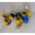 RELISTED - EIGHT REAL LEGO MINI FIGURES PLUS ODD HEADS, HELMETS ETC (INCL LEGO CHIMERA)