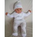 VERY LARGE VINTAGE 1997 SIMBA 62CM TALL BABY ANGEL DOLL IN GORGEOUS, NEW LILY 'N JACK OUTFIT