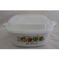 FOR DR INC ONLY -SMALL CORNINGWARE SPICE O' LIFE (FRENCH SPICE) - PETITE PAN WITH PLASTIC COVER