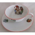 VINTAGE BAREUTHER, BAVARIA CHILD'S CUP AND SAUCER