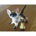 TWO SMALL COLLECTABLE CATS - MADE BY CAPRI AND FAY