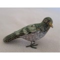 TINY COLLECTABLE  - VINTAGE CHINESE CLOISONNE BIRD (ENAMEL AND BRASS)