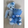 TWO SWEET, SOFT, CLEAN BLUE BEARS FOR A BABY BOY