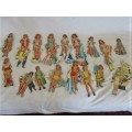 BARGAIN TIME!! A BATCH OF SEVENTEEN VINTAGE 1940's/50's PAPER DOLLS WITH OUTFITS!!