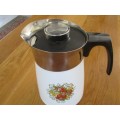 FOR ISMAIL ONLY - LARGE 6-CUP CORNING WARE STOVE TOP PERCOLATOR - SPICE O' LIFE (FRENCH SPICE)