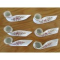 A SET OF SIX EXQUISITE LIMOGES, FRANCE CANDLE HOLDERS FOR THAT SPECIAL DINNER PARTY SETTING