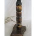 STUNNING AND UNUSUAL - GENUINE TIGER'S EYE LAMP STAND  (LIGHT FITTING LOOSE)