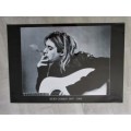A LARGE LAMINATED ICONIC KURT COBAIN POSTER PUBLISHED IN 1994 SHORTLY AFTER HIS DEATH