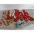 XMAS 21 - CAN'T BELIEVE THESE LASTED ALL THESE YEARS! A BOX OF VINTAGE 1950's PAPER DECORATIONS