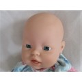 ADORABLE HEAD-TILTING/CRYING BABY DOLL IN GREAT CONDITION - 42CM - LOVE HER LITTLE MOUTH!