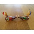 SO SPECIAL - A PAIR OF VINTAGE WOODEN HANDCRAFTED KOREAN MANDARIN WEDDING DUCKS - SIGNED ON BASE