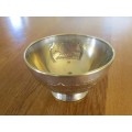 VINTAGE 1938 SILVER PLATE ON BRASS VOORTREKKER MONUMENT CENTENARY BOWL - MADE IN HOLLAND