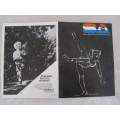THREE VINTAGE 1970`s S.A. CUP GYMNASTICS SOUVENIR PROGRAMMES (COVER SKETCHES - ERNST DE JONG)