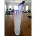 LARGE RUSSIAN RYCEBCKON HAND MADE CRYSTAL ART GLASS VASE - STUNNING!!