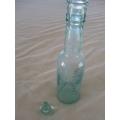 RELISTED - VINTAGE HOLBROOKS WORCESTERSHIRE SAUCE GLASS BOTTLE WITH GLASS STOPPER