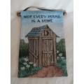 DELICIOUSLY RETRO - QUAINT WOVEN WALL HANGING - NOT EVERY HOUSE IS A HOME