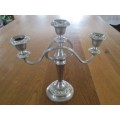 A LOVELY, ORNATE SILVER PLATED  IANTHE OF ENGLAND THREE ARM CANDELABRA