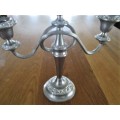 A LOVELY, ORNATE SILVER PLATED  IANTHE OF ENGLAND THREE ARM CANDELABRA