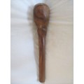 A  HEAVY SOLID WOOD HAND CARVED KNOP KIERIE - GREAT DISPLAY, HANDY WEAPON!