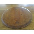 ENTERTAINER'S DELIGHT-RUSTIC  BOUTES, FRANCE WINE BARREL TOP FOR SERVING HORS D'OEUVRES/CHEESE/BREAD