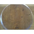 ENTERTAINER'S DELIGHT-RUSTIC  BOUTES, FRANCE WINE BARREL TOP FOR SERVING HORS D'OEUVRES/CHEESE/BREAD