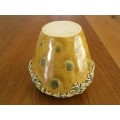 AN UNUSUAL AND INTRICATELY CRAFTED VINTAGE GLAZED EARTHENWARE VASE - SWARMING HONEY BEES