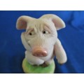 VERY COLLECTABLE PIGGIN` PIG HAND MADE BY THE RENOWNED DAVID CORBRIDGE - PIGGIN` PAIN
