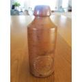 ANTIQUE VICTORIAN STONEWARE GINGER BEER BOTTLE MADE BY BARNETT & FOSTER LONDON FOR A. BECK & SON, PE