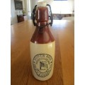 FOR ANTICO5939 ONLY - TWO ANTIQUE STONEWARE GINGER BEER BOTTLES - RARE TO FIND WITH LIDS!!