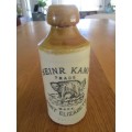 AN ANTIQUE STONEWARE GINGER BEER BOTTLE - HEINR KAMP PORT ELIZABETH - CIRCA 1914 TO 1919
