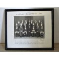 1965 - A VINTAGE FRAMED PHOTO OF A PAUL ROOS GIMNASIUM RUGBY TEAM  (PLEASE DISREGARD REFLECTIONS)