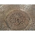 RELISTED - LARGE ANTIQUE HAND FORGED MIDDLE EASTERN/ISLAMIC/PERSIAN COPPER BOWL WITH DETAILED WORK