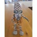 HAND PAINTED TRADITIONAL MAKISHI SANGOMA/WITCH DOCTOR FROM THE CHOKWE PEOPLE OF ZAMBIA, ANGOLA & DRC