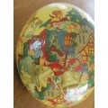 RELISTED - VINTAGE DECOUPAGED OSTRICH EGG WITH VICTORIAN CHRISTMAS SCENES