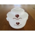 AN ANTIQUE EARLY 1900`s LIDDED DISH FROM THE ERSTWHILE ONRUST RIVER HOTEL MADE BY JOHN MADDOCK