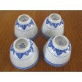 FOUR  RICE GRAIN PATTERN CHINESE TEA CUPS
