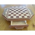 FOR THE COLLECTOR - ANTIQUE HAND WHITTLED CHESS SET - COMPLETE - POW CEYLON??