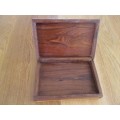 ELEGANT SOLID WOOD HANDCRAFTED BOX WITH BONE INLAY