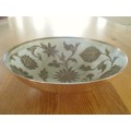 AN INTERESTING AND UNUSUAL VINTAGE INDIAN BRASS AND ENAMEL BOWL - NICE SIZE