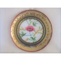 VINTAGE/ANTIQUE DELICATELY EMBROIDERED FLOWERS IN SOLID BRASS FRAME MADE IN ENGLAND