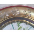 VINTAGE/ANTIQUE DELICATELY EMBROIDERED FLOWERS IN SOLID BRASS FRAME MADE IN ENGLAND