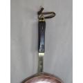 FOR CONTESSA ONLY - TWO DIFFERENT SIZED HAND FORGED COPPER PANCAKE PANS - SIGNED BY MAKER