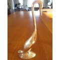TWO LARGE ELEGANT SOLID BRASS SWANS (PLEASE DISREGARD REFLECTIONS)