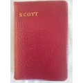 1917 - TEXTURED PADDED LEATHER BOARDS - THE POETICAL WORKS OF SIR WALTER SCOTT - OXFORD EDITION