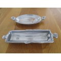 TWO VINTAGE CARROL BOYES PEWTER DISHES - ONE PRICE FOR BOTH