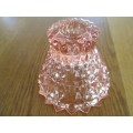 VERY UNUSUAL VINTAGE PINK DEPRESSION GLASS - BON-BON DISH AND CANDLE HOLDER IN ONE