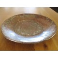 LARGE ANTIQUE HAND FORGED NOMADIC OTTOMAN DISH/PLATTER WITH SIX POINTED STAR AND RUB-EL-HIZB