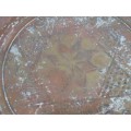 LARGE ANTIQUE HAND FORGED NOMADIC OTTOMAN DISH/PLATTER WITH SIX POINTED STAR AND RUB-EL-HIZB