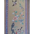 BEAUTIFUL CHINESE EMBROIDERED SILK - FRAMED IN GLASS - EXCELLENT CONDITION