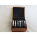A SET OF SIX DIANKE DESIGN COASTERS IN WOODEN BOX - EXCELLENT CONDITION